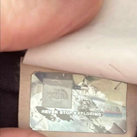 North Face Women's Purple Multi Pattern Long Sleeve Top Herringbone Front Sz L - Picture 9 of 9